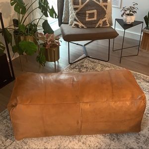 Moroccan Leather Pouf